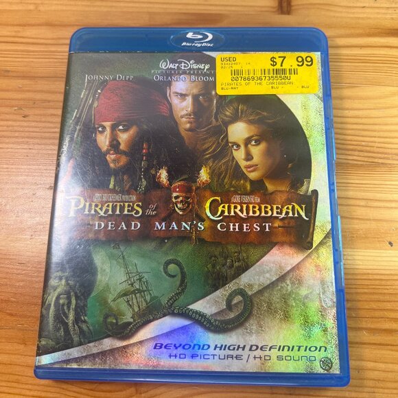 Pirates of the Caribbean: Dead Man's Chest (Blu-ray, 2-Disc, 2006) Used Good $7 - Picture 1 of 3